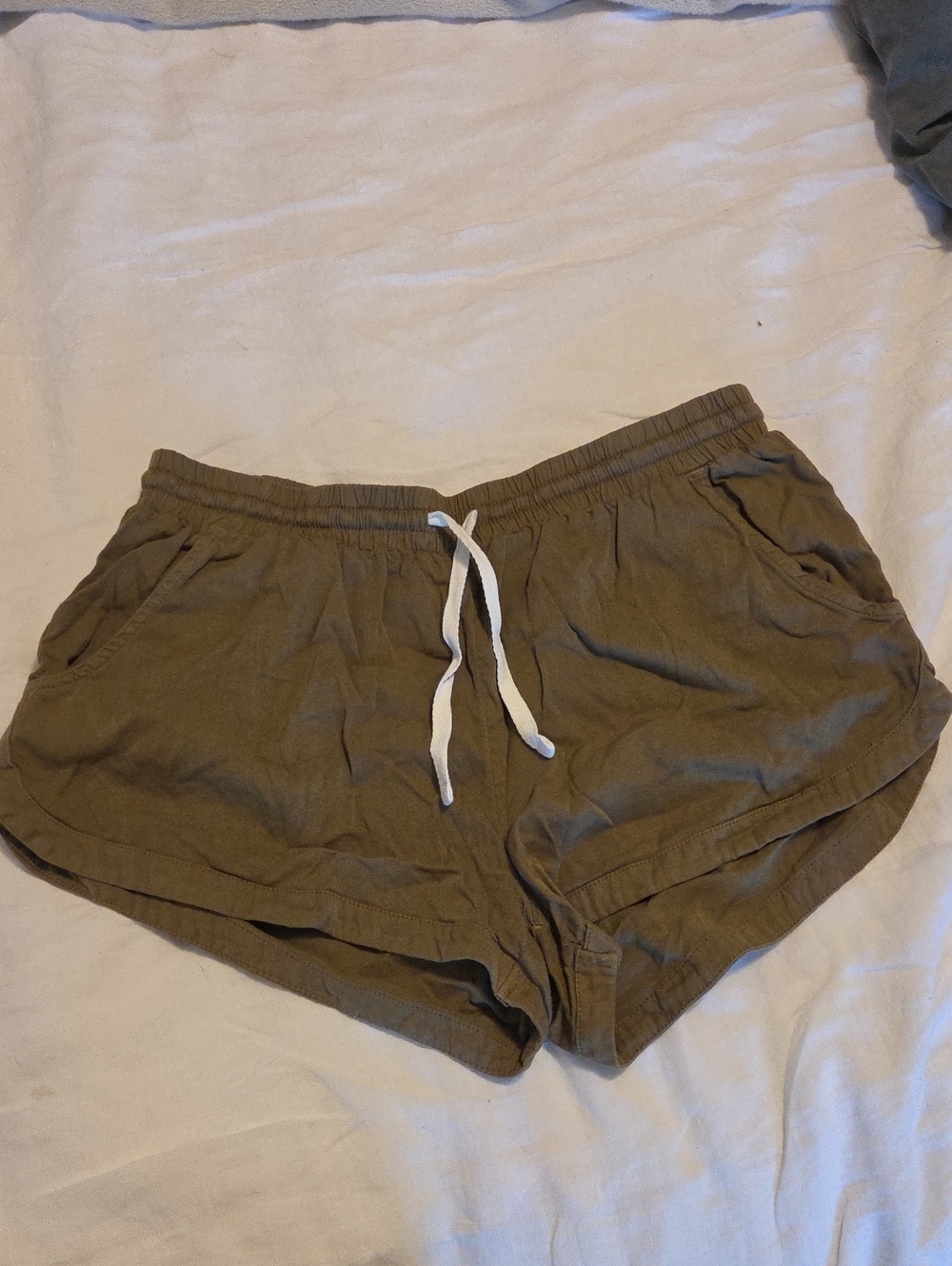 Billabong Olive Drawstring Athletic Shorts
